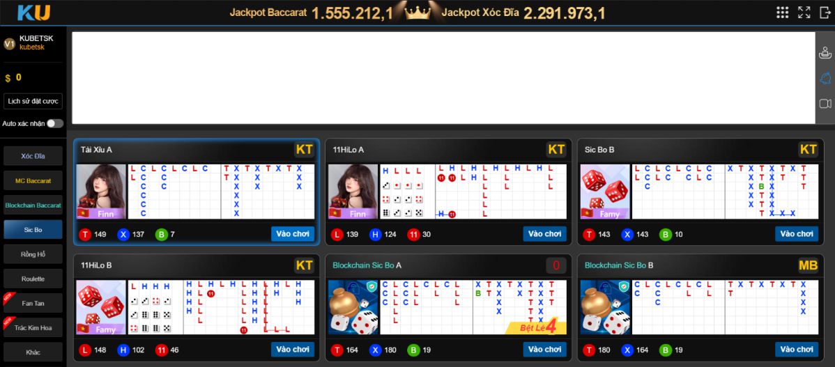 Tài xỉu sicbo Kubet