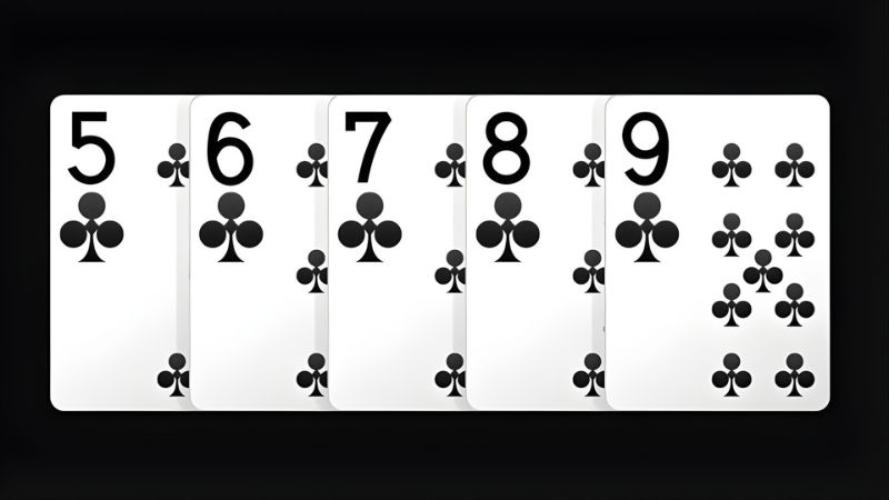 Bộ bài thùng phá sảnh trong Poker là tổ hợp 5 lá bài liên tiếp và đồng chất